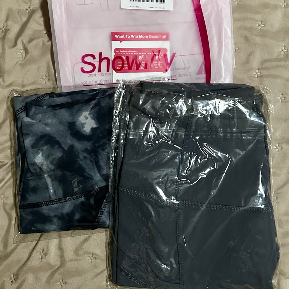 Women's Gray/Black Bike Shorts 2 pair